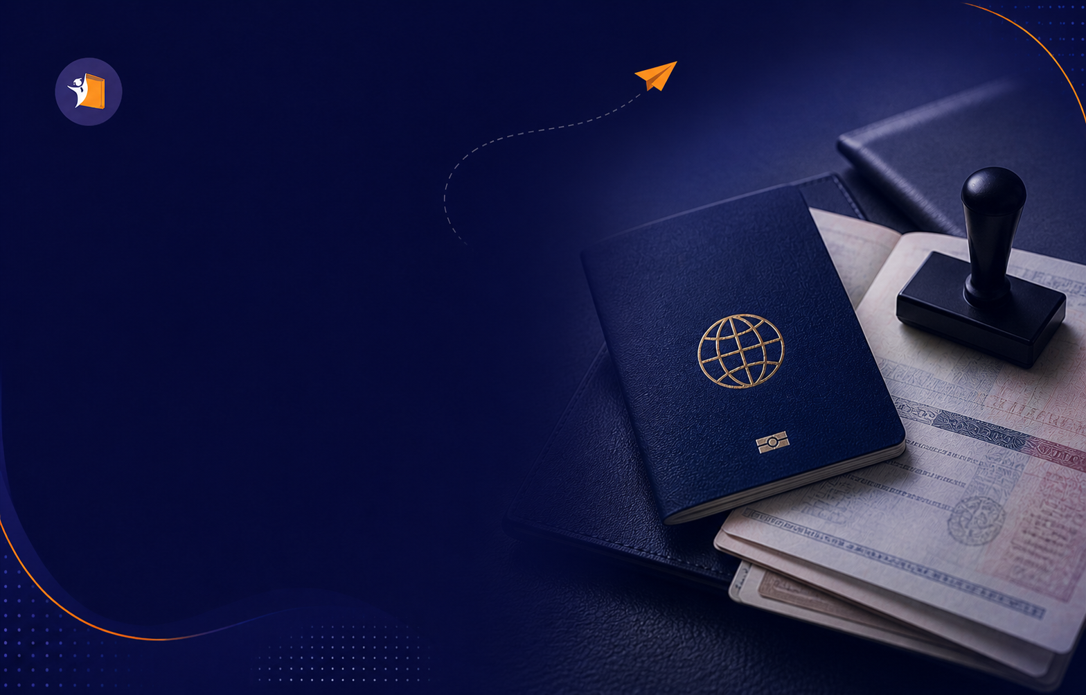A curated desk with university application materials, laptop, and neatly arranged documents.